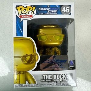 Funko Pop! WWE The Rock #46 SmackDown 20th Anniversary Gold Vinyl Figure